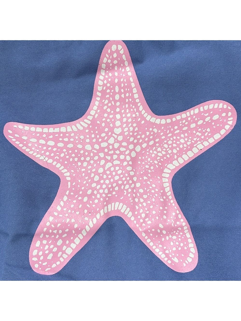Northern Original Large Capacity Blue Tote Bag with Pink Starfish Graphic NWT - Picture 6 of 10